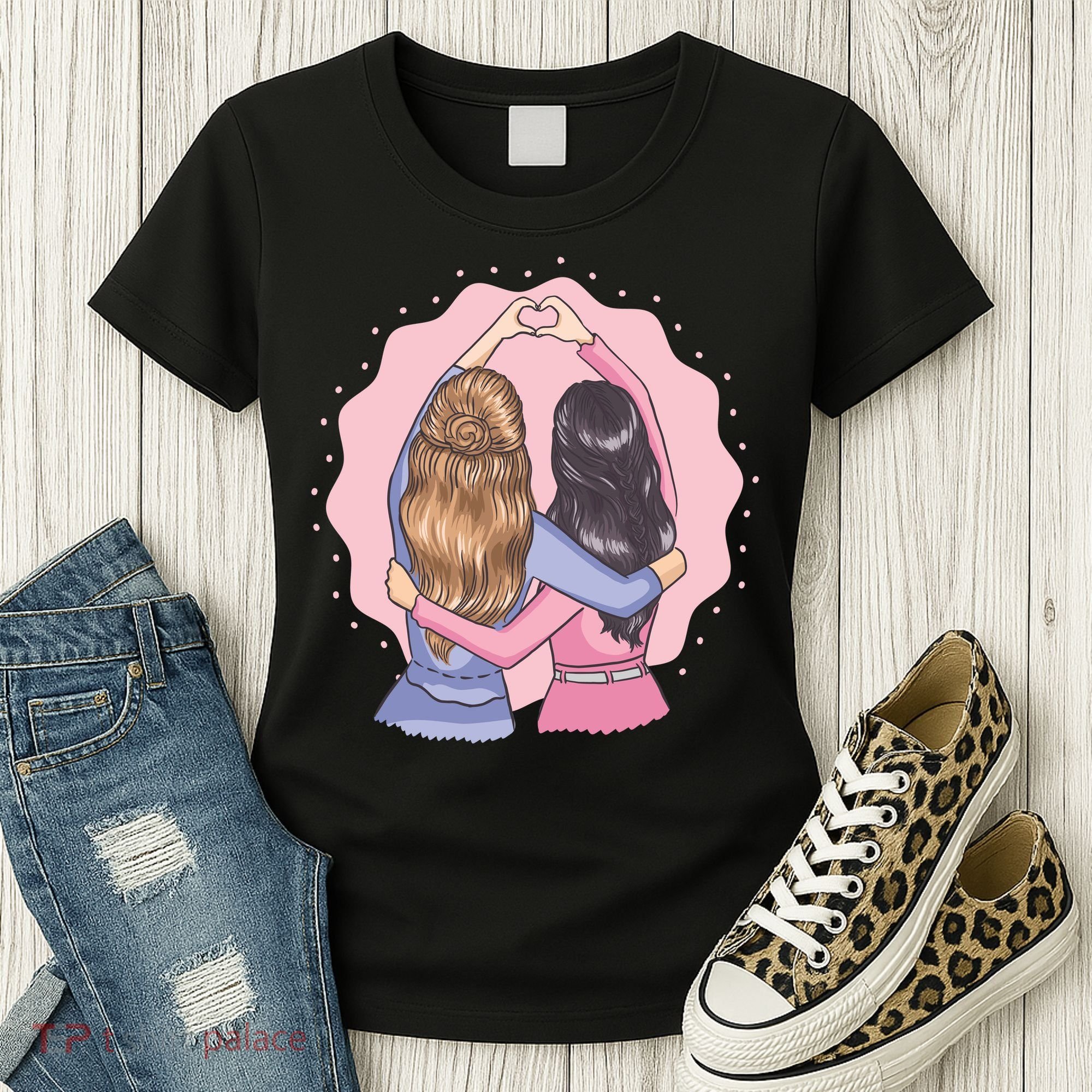Best Friends Heart Women's T-Shirt