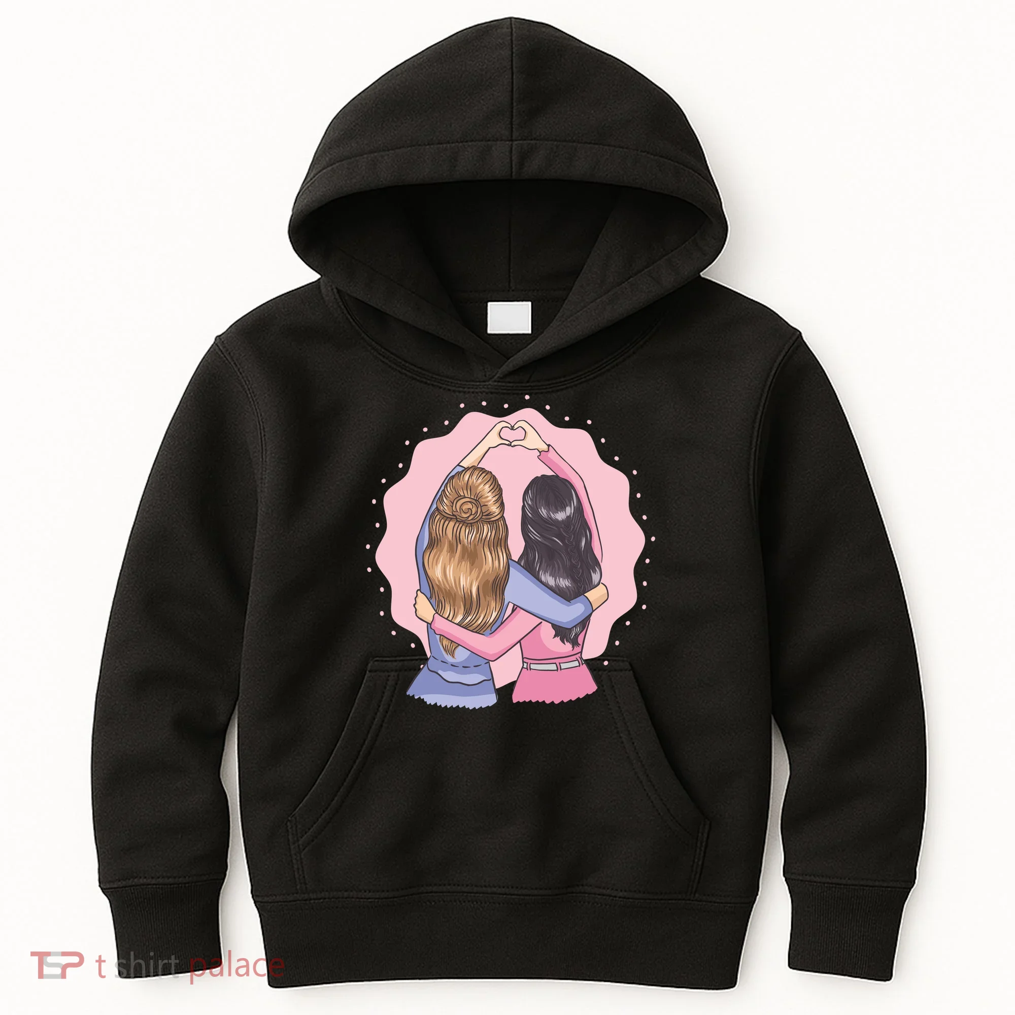 Best Friends Heart Kids Hoodie