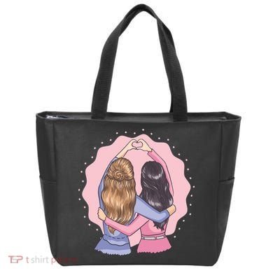 Best Friends Heart Tote Bag