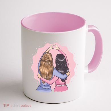 Best Friends Heart Coffee Mug back