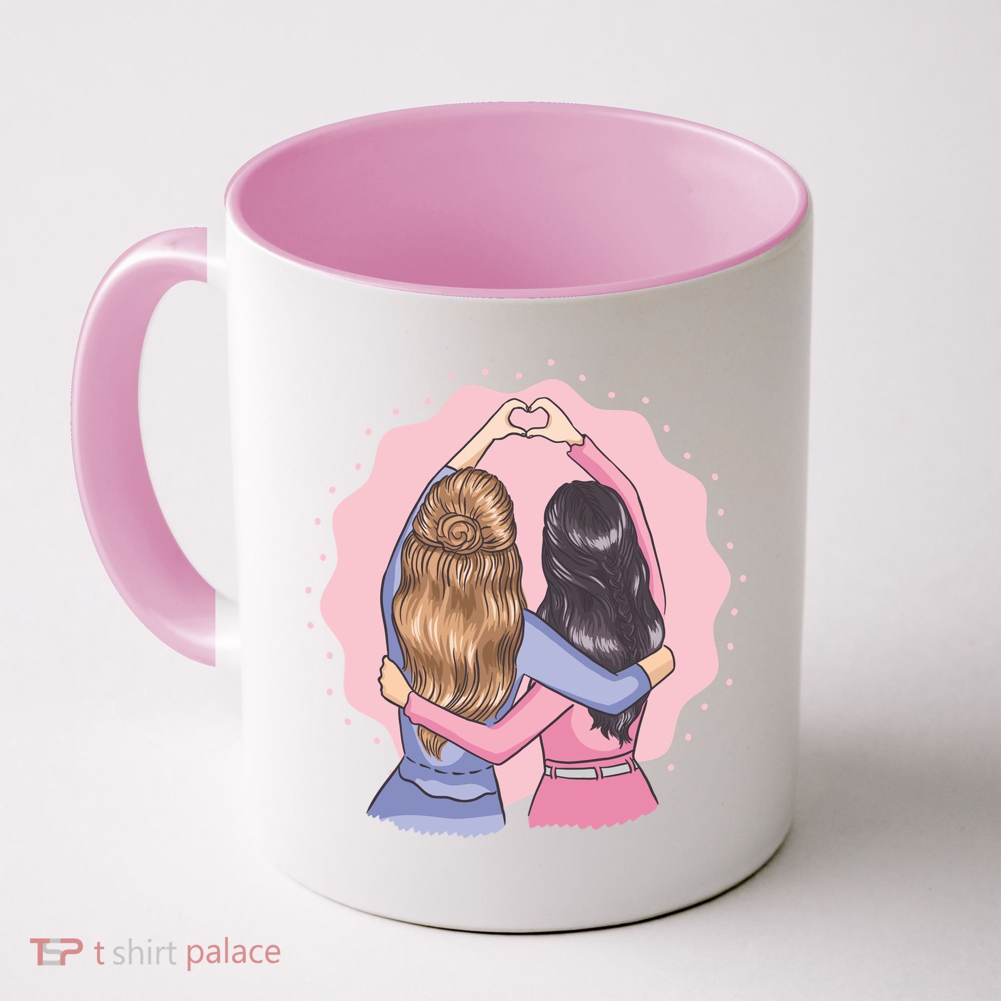 Best Friends Heart Coffee Mug