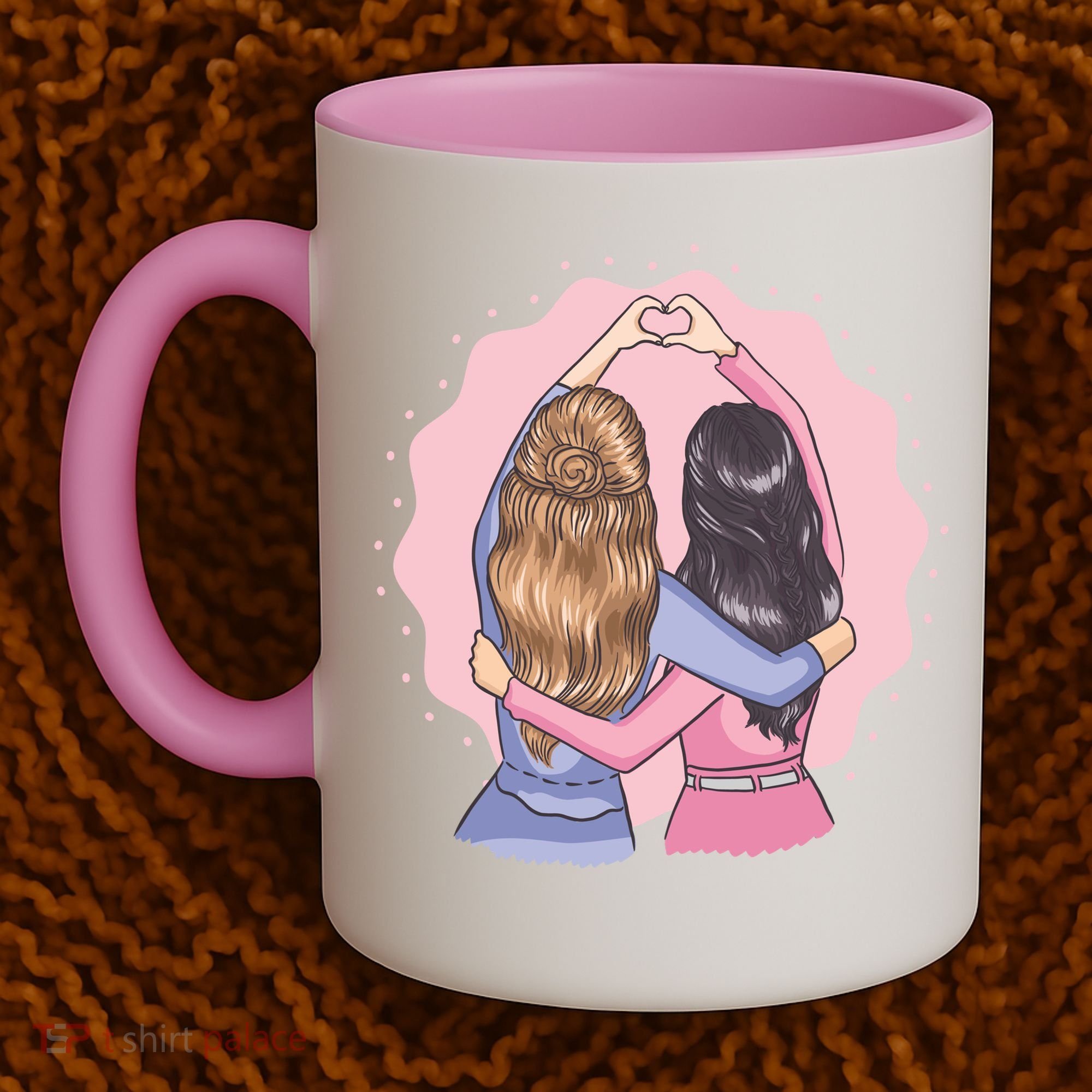 Best Friends Heart Coffee Mug