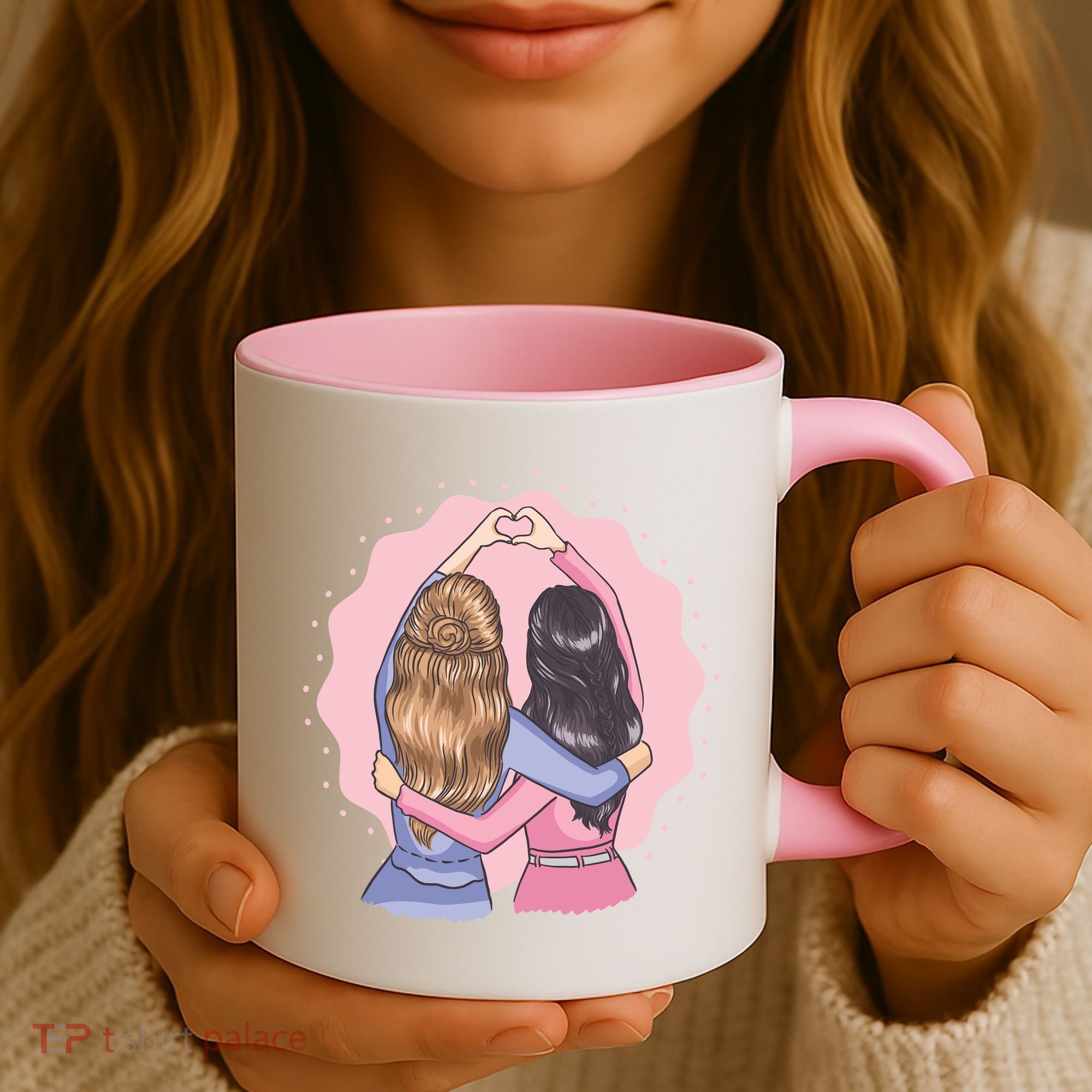 Best Friends Heart Coffee Mug