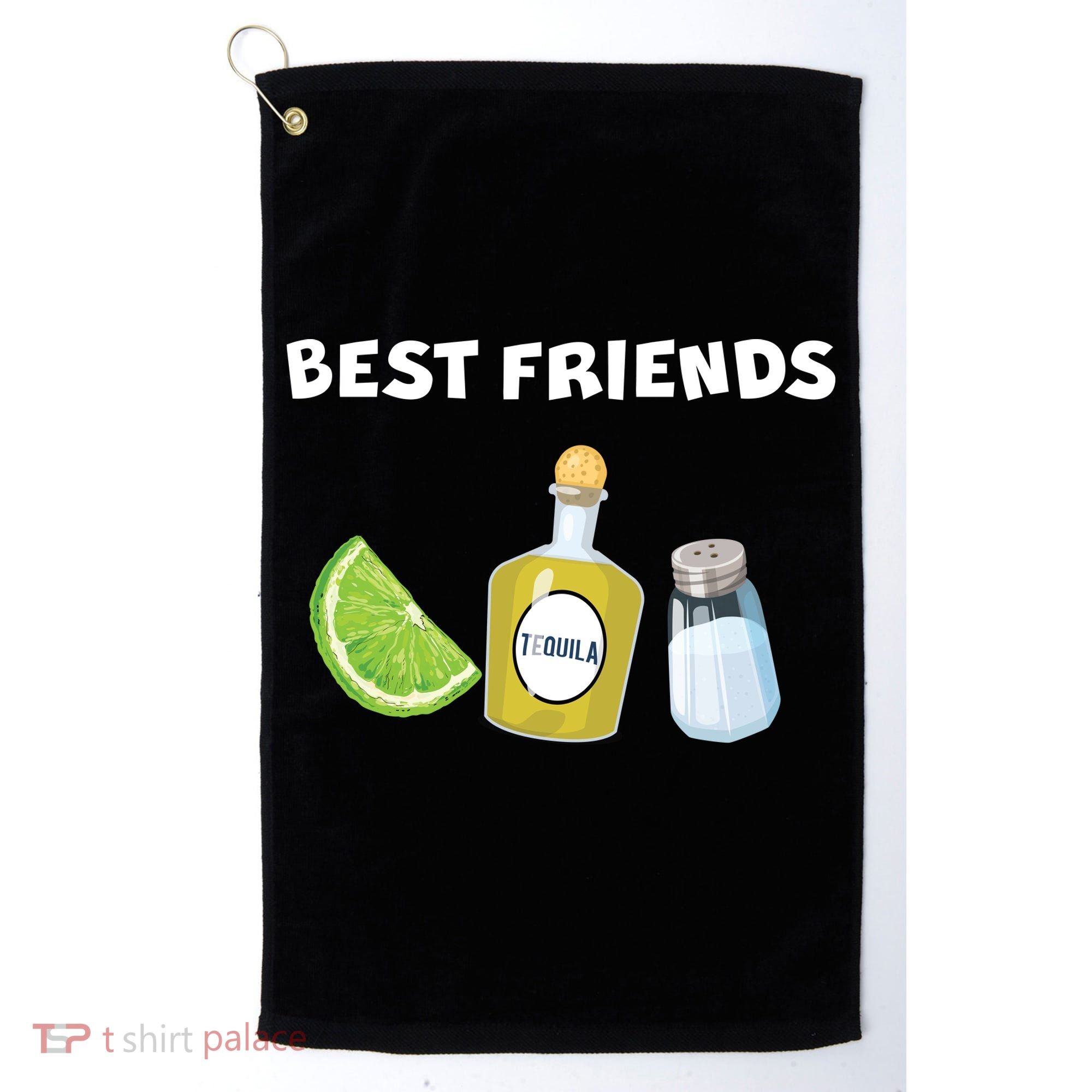 Best Friends Lime Tequila Salt Golf Towel