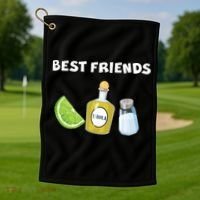 Best Friends Lime Tequila Salt Golf Towel thumb 1