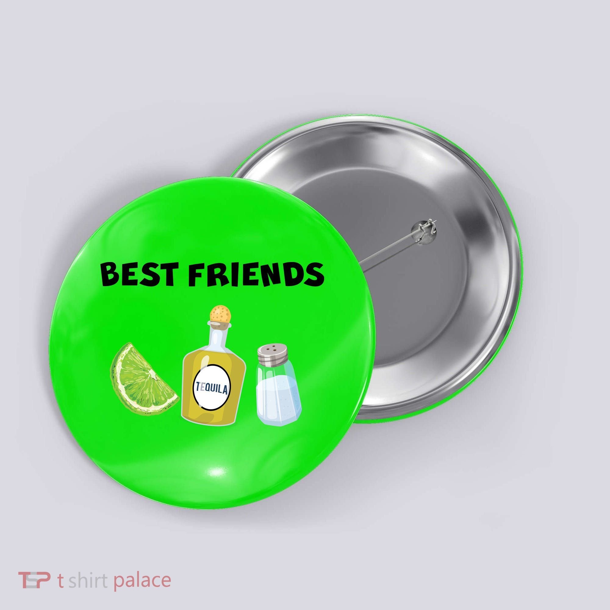 Best Friends Lime Tequila Salt Button