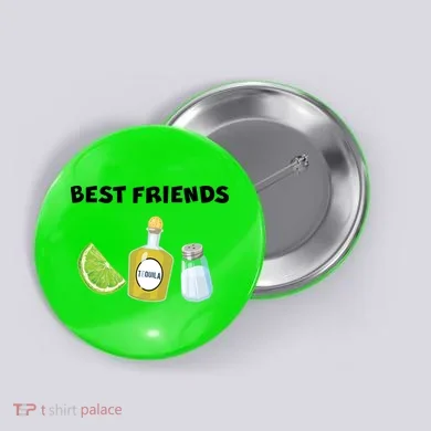Best Friends Lime Tequila Salt Button