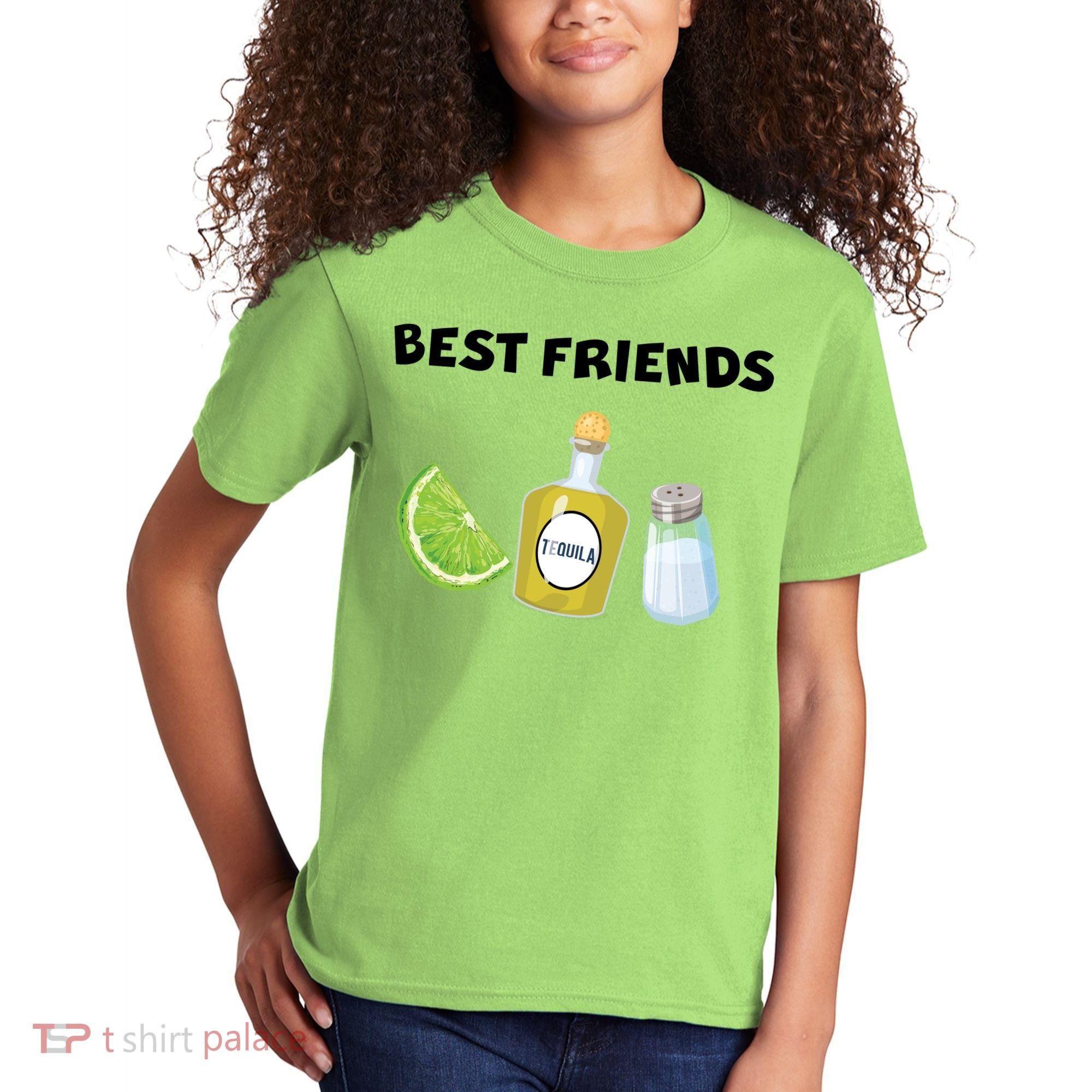 Best Friends Lime Tequila Salt Kids T-Shirt