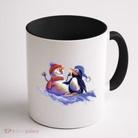 Best Friends Snowman and Penguin Coffee Mug thumb 1
