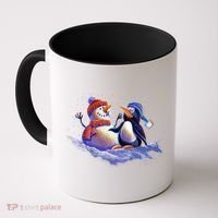 Best Friends Snowman and Penguin Coffee Mug thumb 0