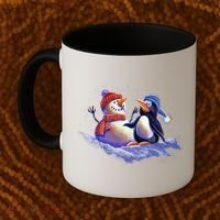 Best Friends Snowman and Penguin Coffee Mug thumb 2