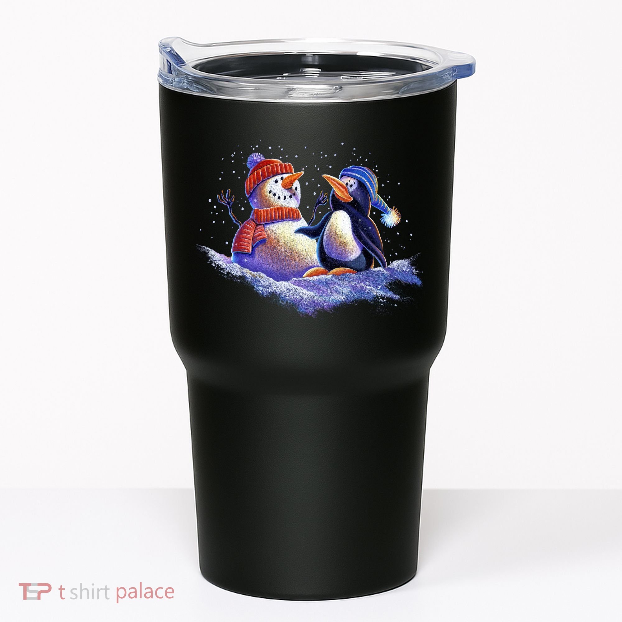 Best Friends Snowman and Penguin Tumbler