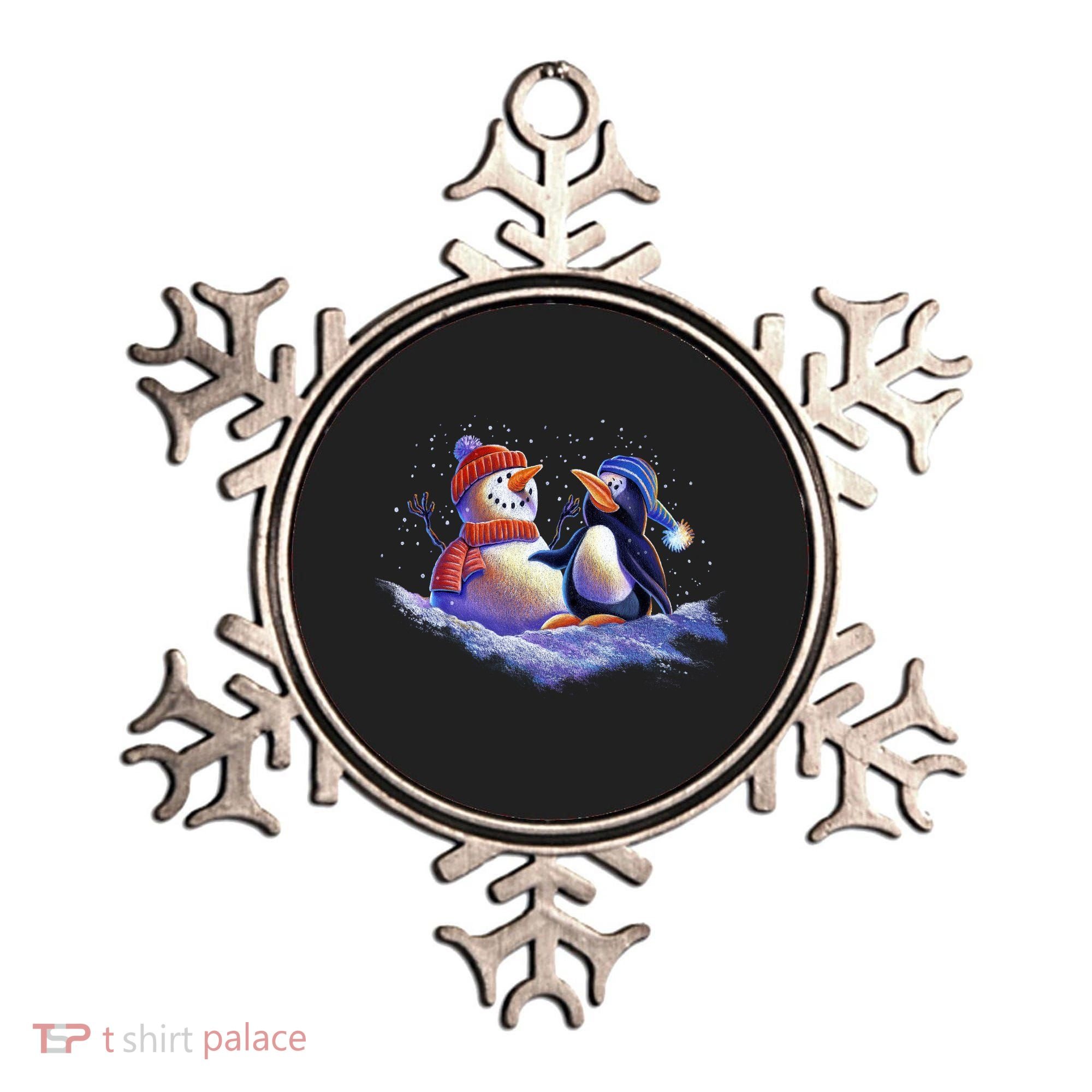 Best Friends Snowman and Penguin Ornament