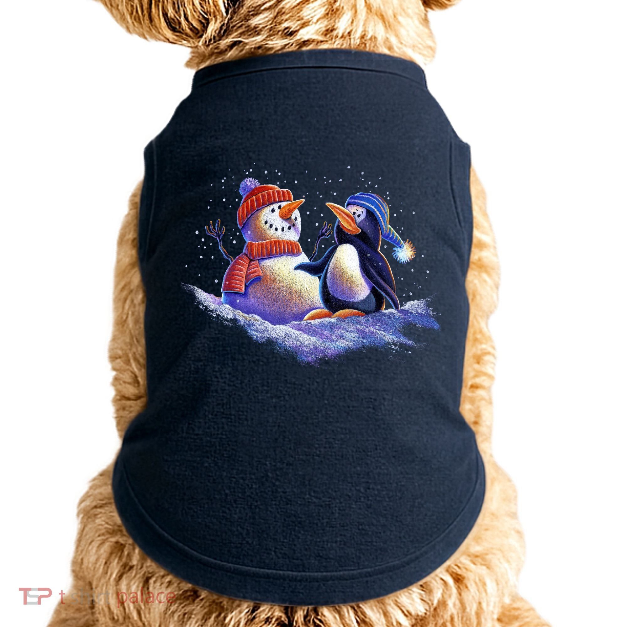 Best Friends Snowman and Penguin Doggie Tank