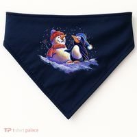 Best Friends Snowman and Penguin USA-Made Doggie Bandana thumb 0