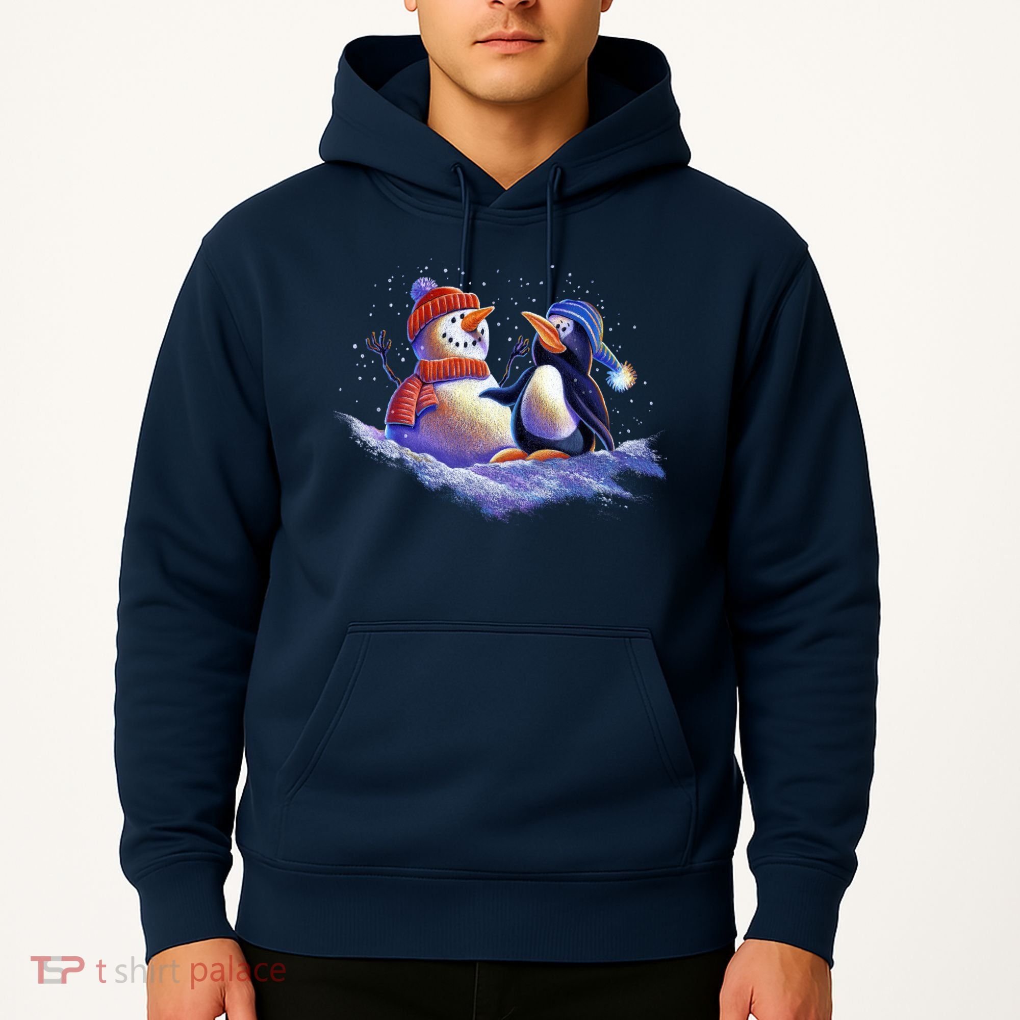 Best Friends Snowman and Penguin Hoodie