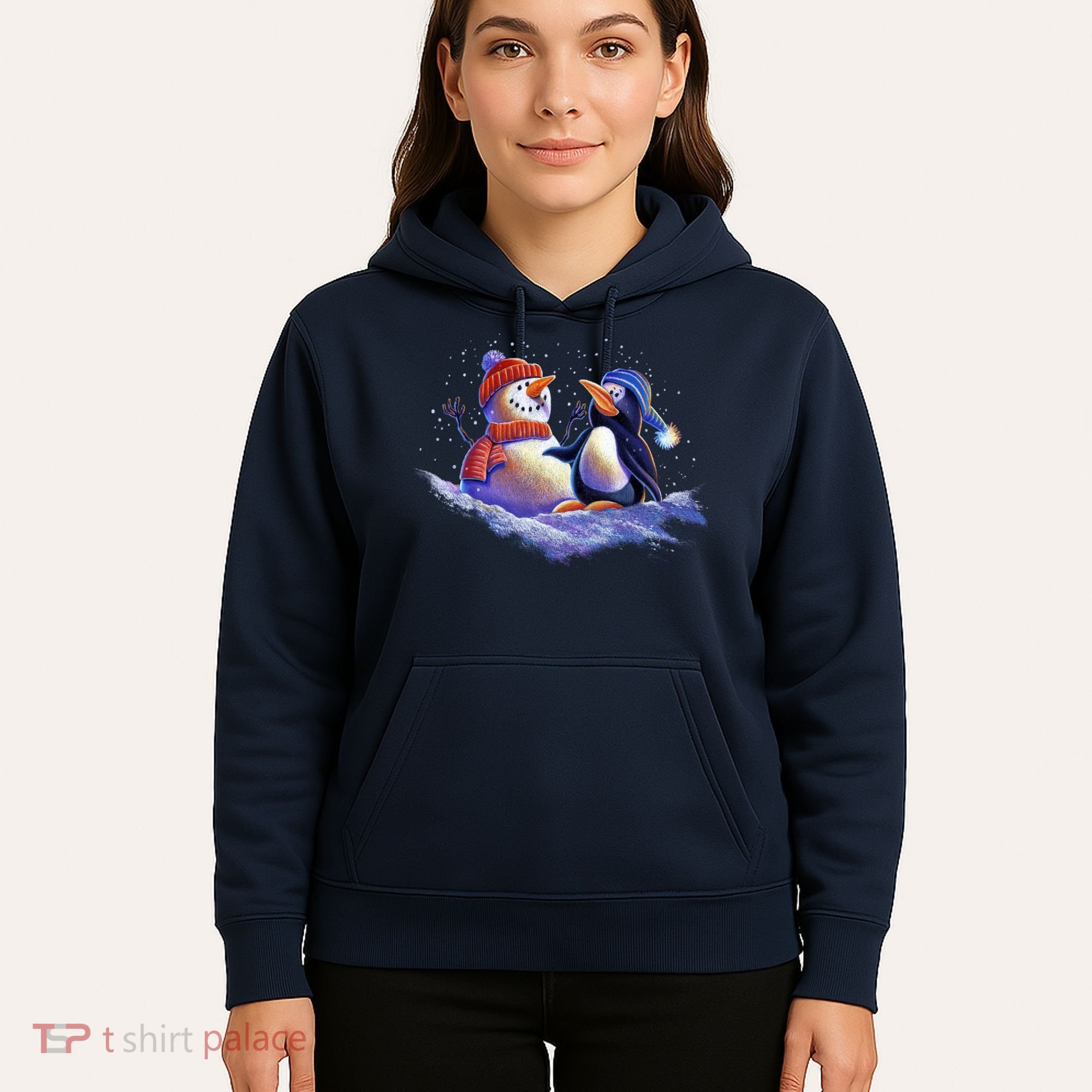 Best Friends Snowman and Penguin Hoodie