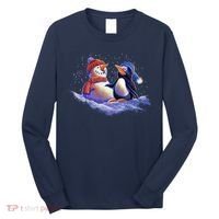 Best Friends Snowman and Penguin Long Sleeve Shirt thumb 0