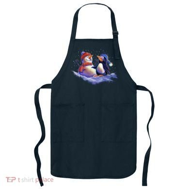 Best Friends Snowman and Penguin Apron