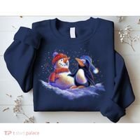 Best Friends Snowman and Penguin Sweatshirt thumb 2