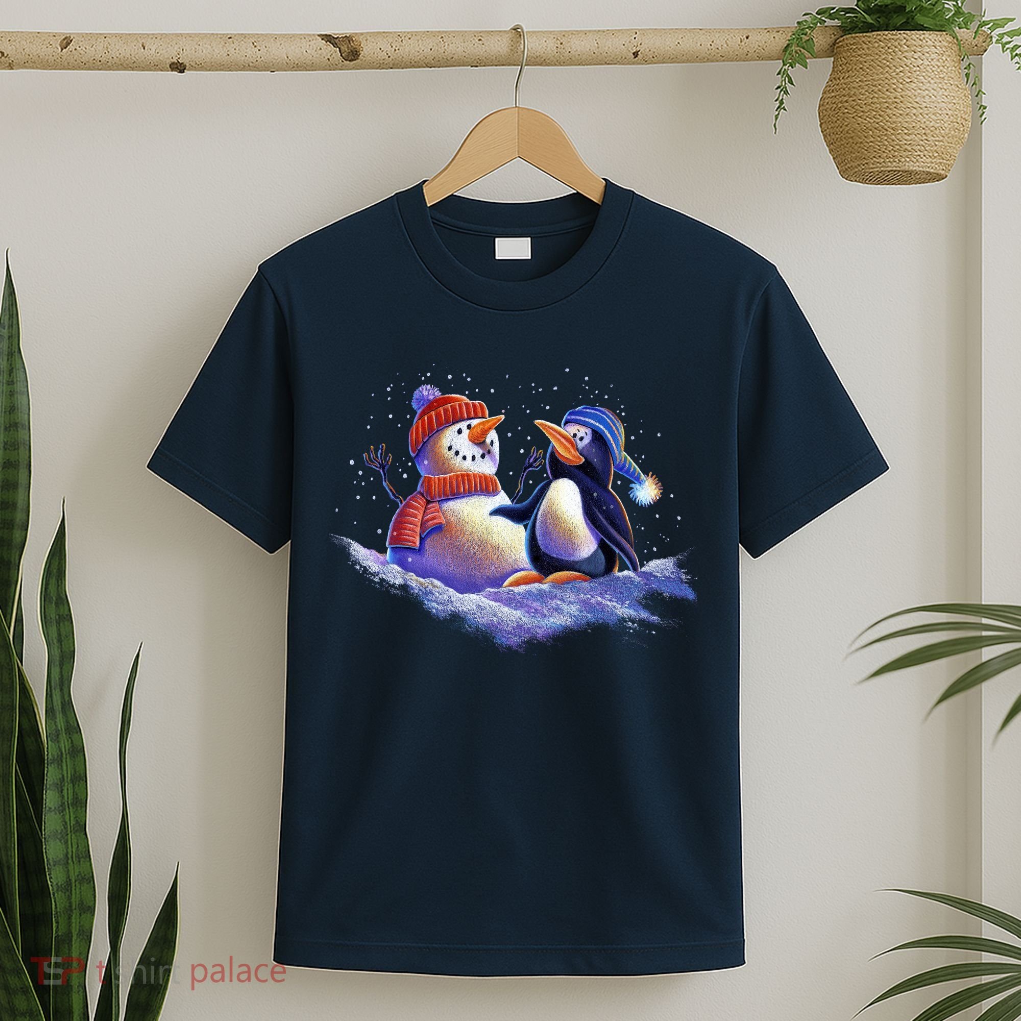 Best Friends Snowman and Penguin T-Shirt