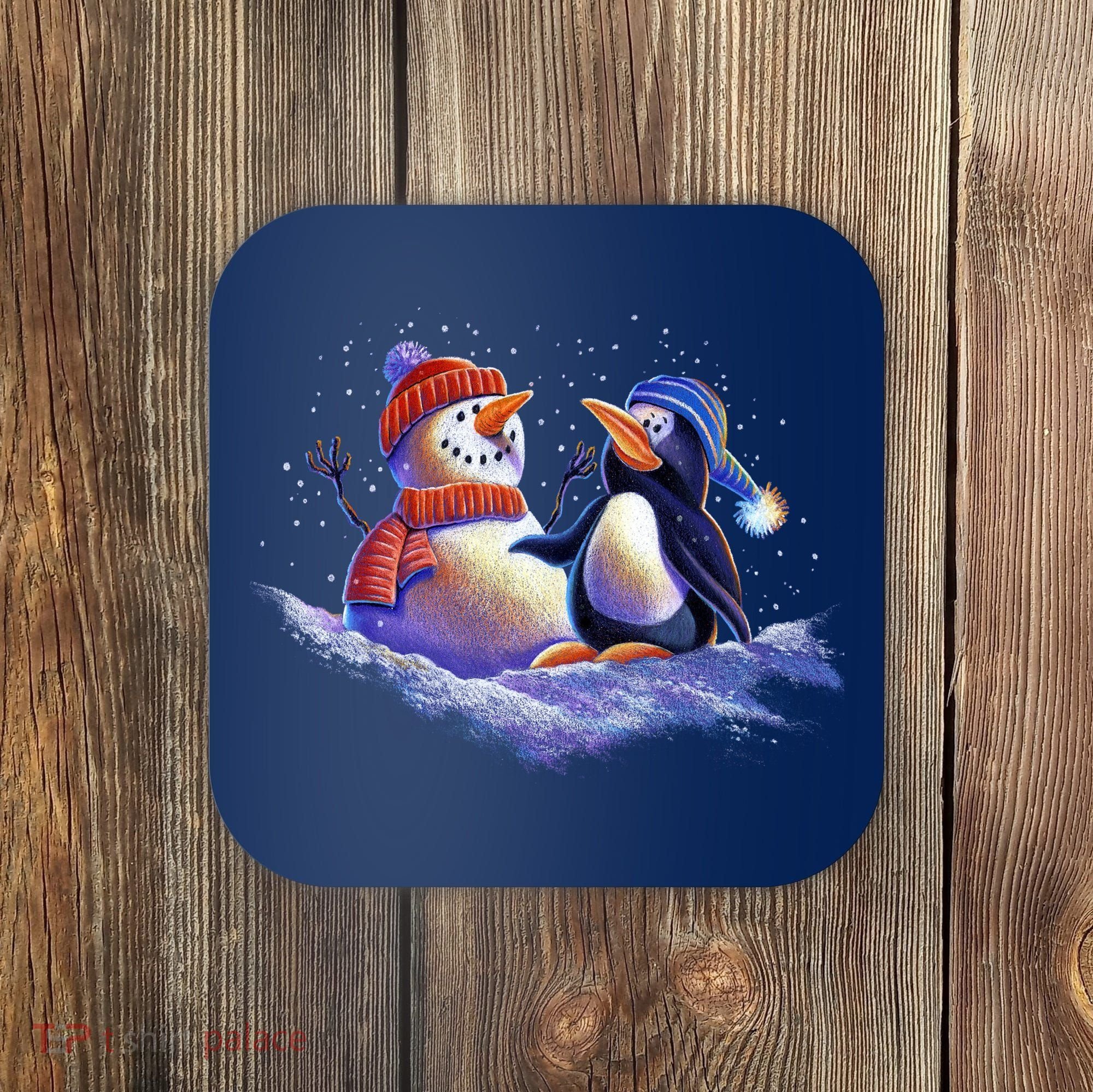 Best Friends Snowman and Penguin Coaster