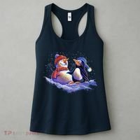 Best Friends Snowman and Penguin Women's Tank Top thumb 3