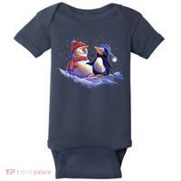 Best Friends Snowman and Penguin Baby Bodysuit thumb 0