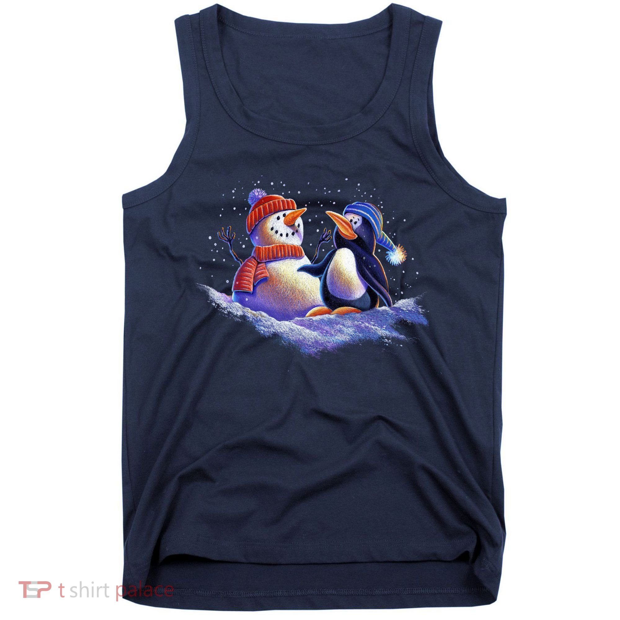 Best Friends Snowman and Penguin Tank Top