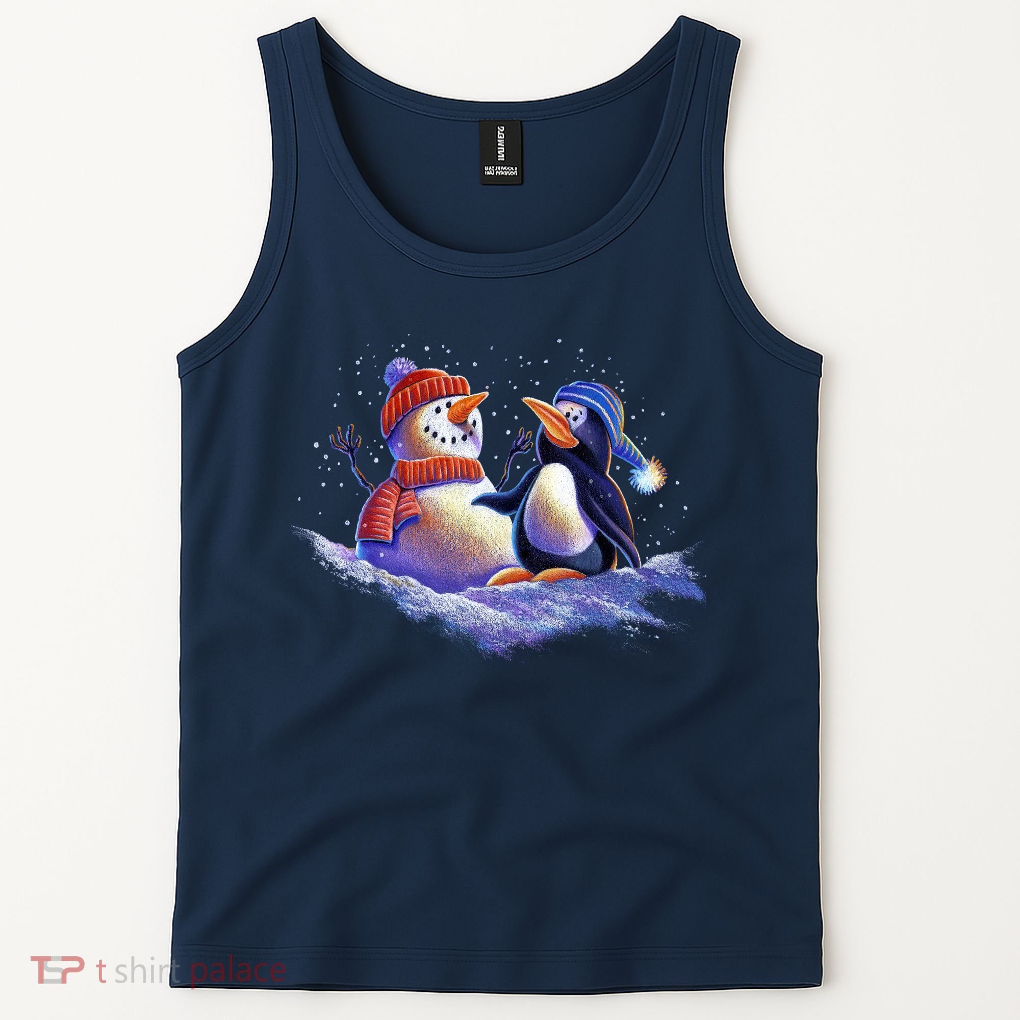 Best Friends Snowman and Penguin Tank Top