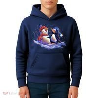 Best Friends Snowman and Penguin Kids Hoodie thumb 4