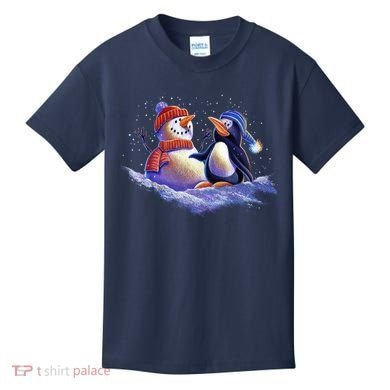 Best Friends Snowman and Penguin Kids T-Shirt