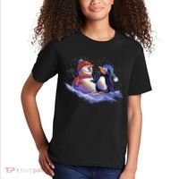 Best Friends Snowman and Penguin Kids T-Shirt thumb 2