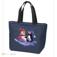 Best Friends Snowman and Penguin Tote Bag thumb 3
