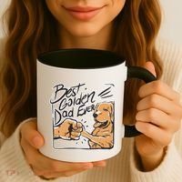 Best Golden Dad Ever Coffee Mug thumb 3