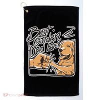 Best Golden Dad Ever Golf Towel thumb 0