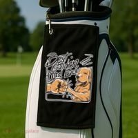 Best Golden Dad Ever Golf Towel thumb 2