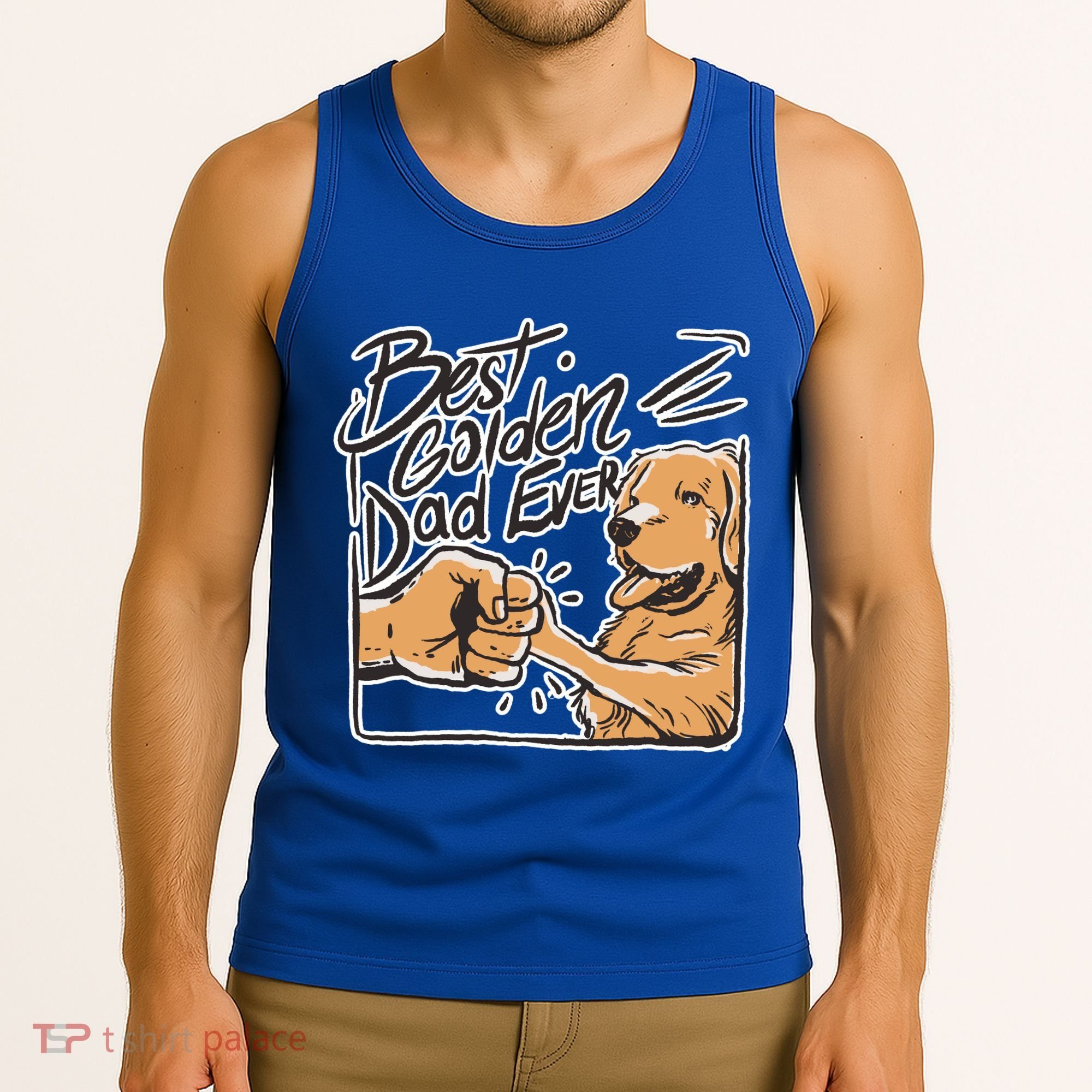 Best Golden Dad Ever Tank Top
