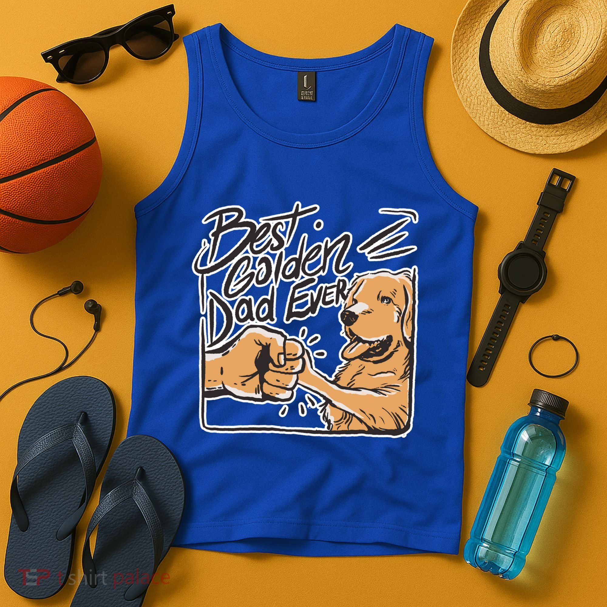 Best Golden Dad Ever Tank Top