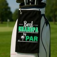 Best Grandpa By Par Golf Towel thumb 2