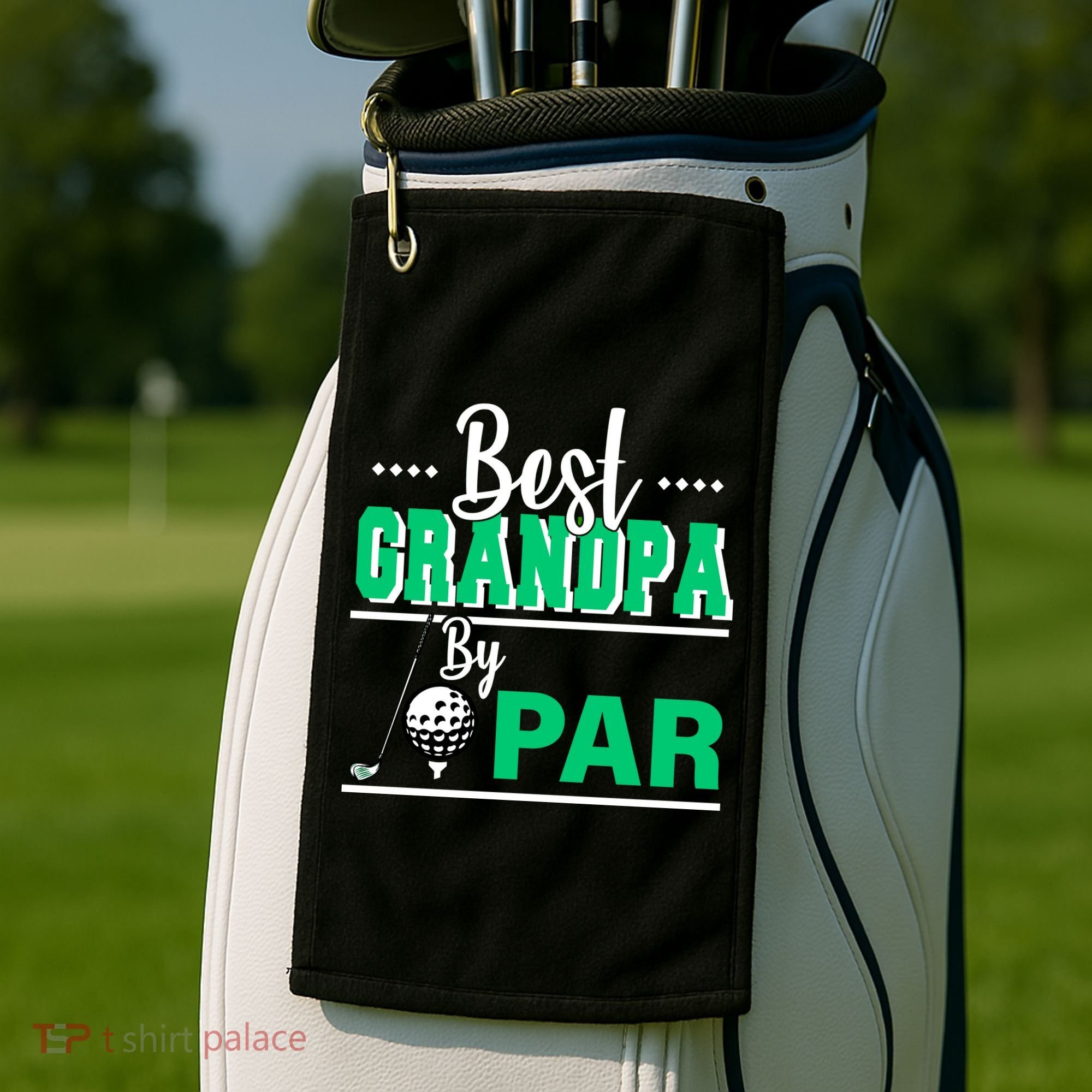 Best Grandpa By Par Golf Towel