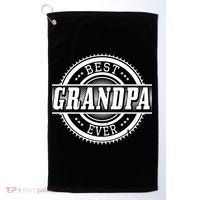 Best Grandpa Ever Golf Towel thumb 0