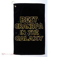 Best Grandpa In The Galaxy Golf Towel thumb 0