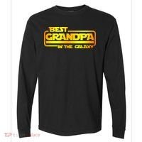 Best Grandpa In The Galaxy Funny Comfort Colors Heavyweight Long Sleeve T-Shirt thumb 0