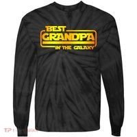 Best Grandpa In The Galaxy Funny Tie-Dye Long Sleeve Shirt thumb 0