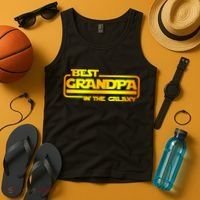 Best Grandpa In The Galaxy Funny Tank Top thumb 4