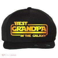 Best Grandpa In The Galaxy Funny Wool Snapback Cap thumb 0