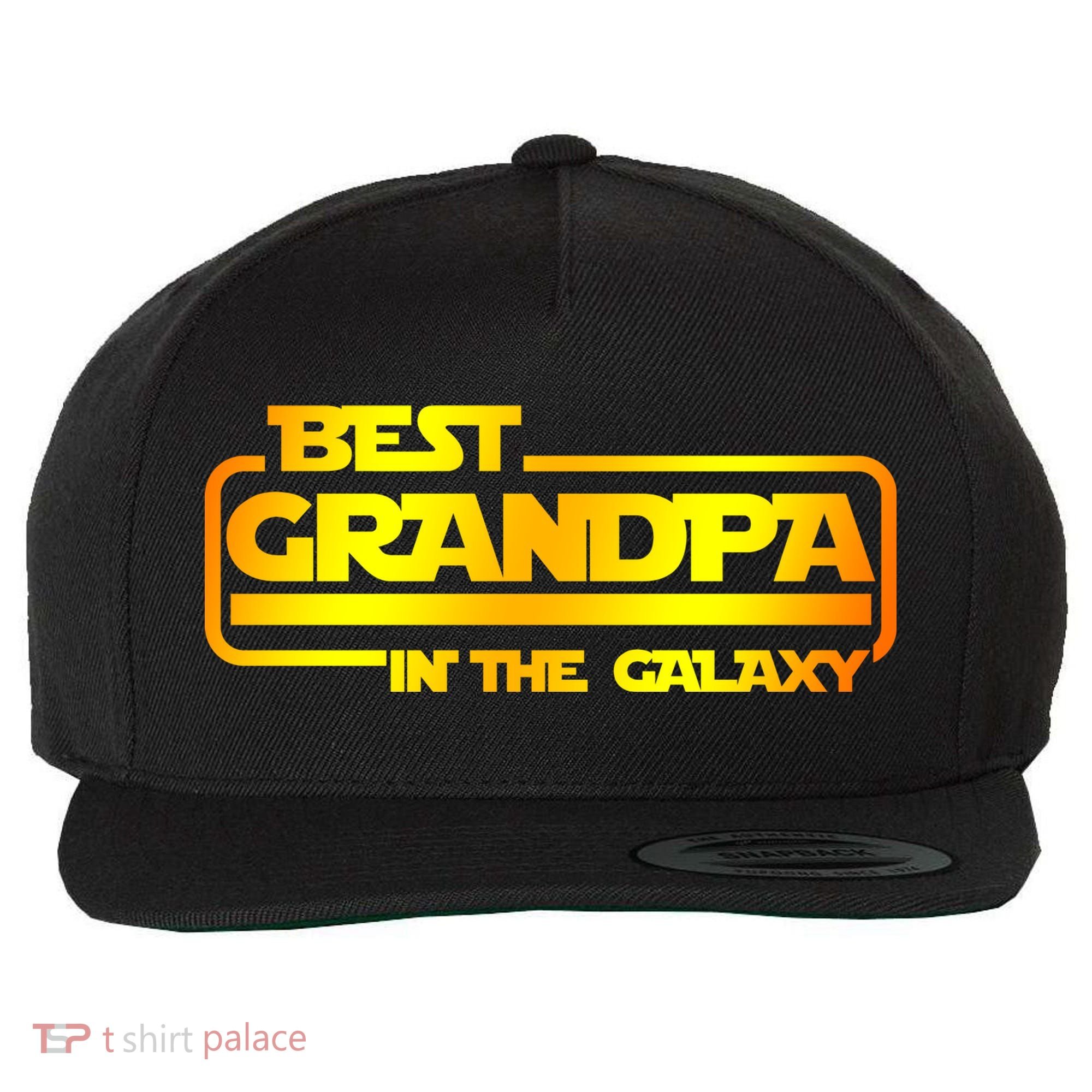 Best Grandpa In The Galaxy Funny Wool Snapback Cap