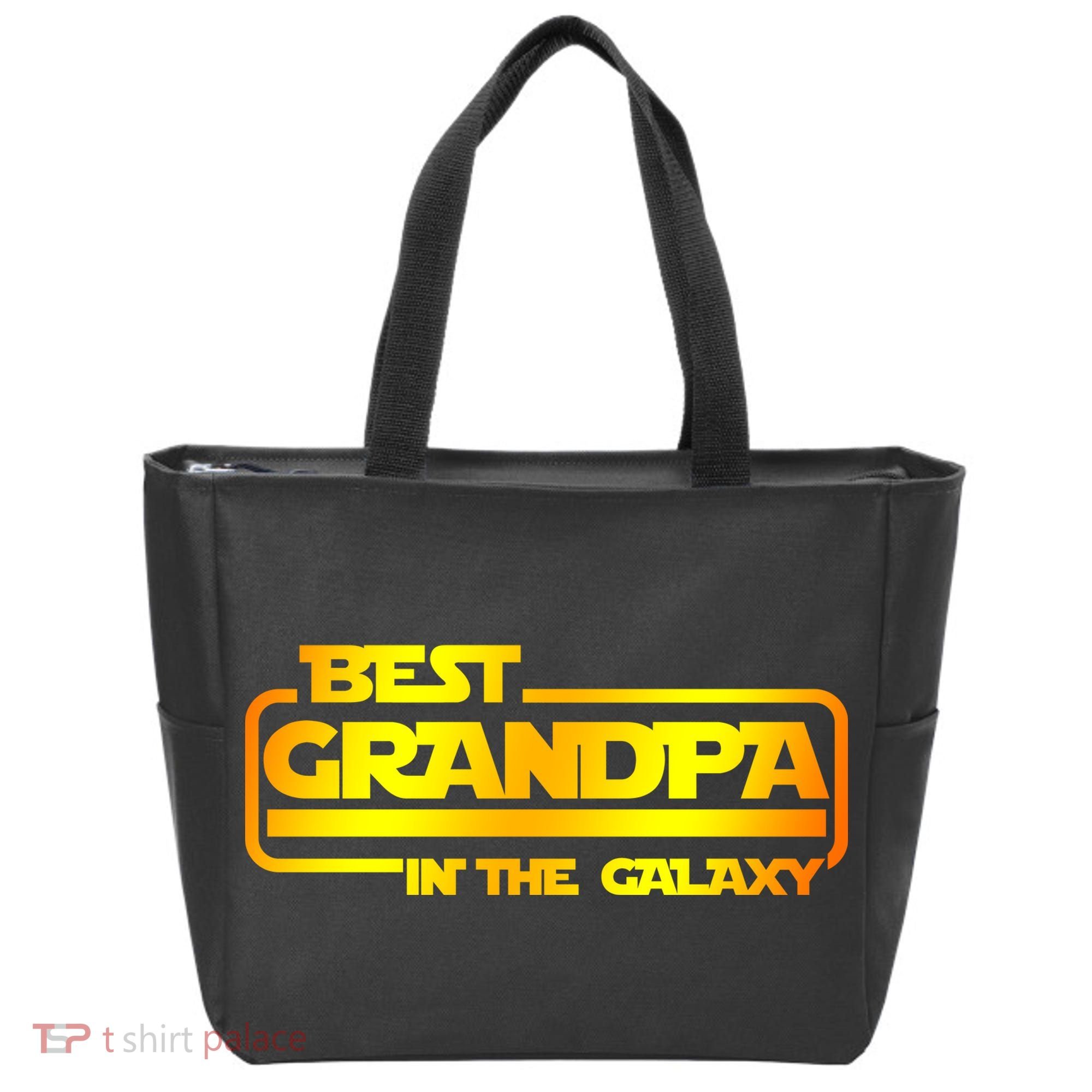 Best Grandpa In The Galaxy Funny Tote Bag