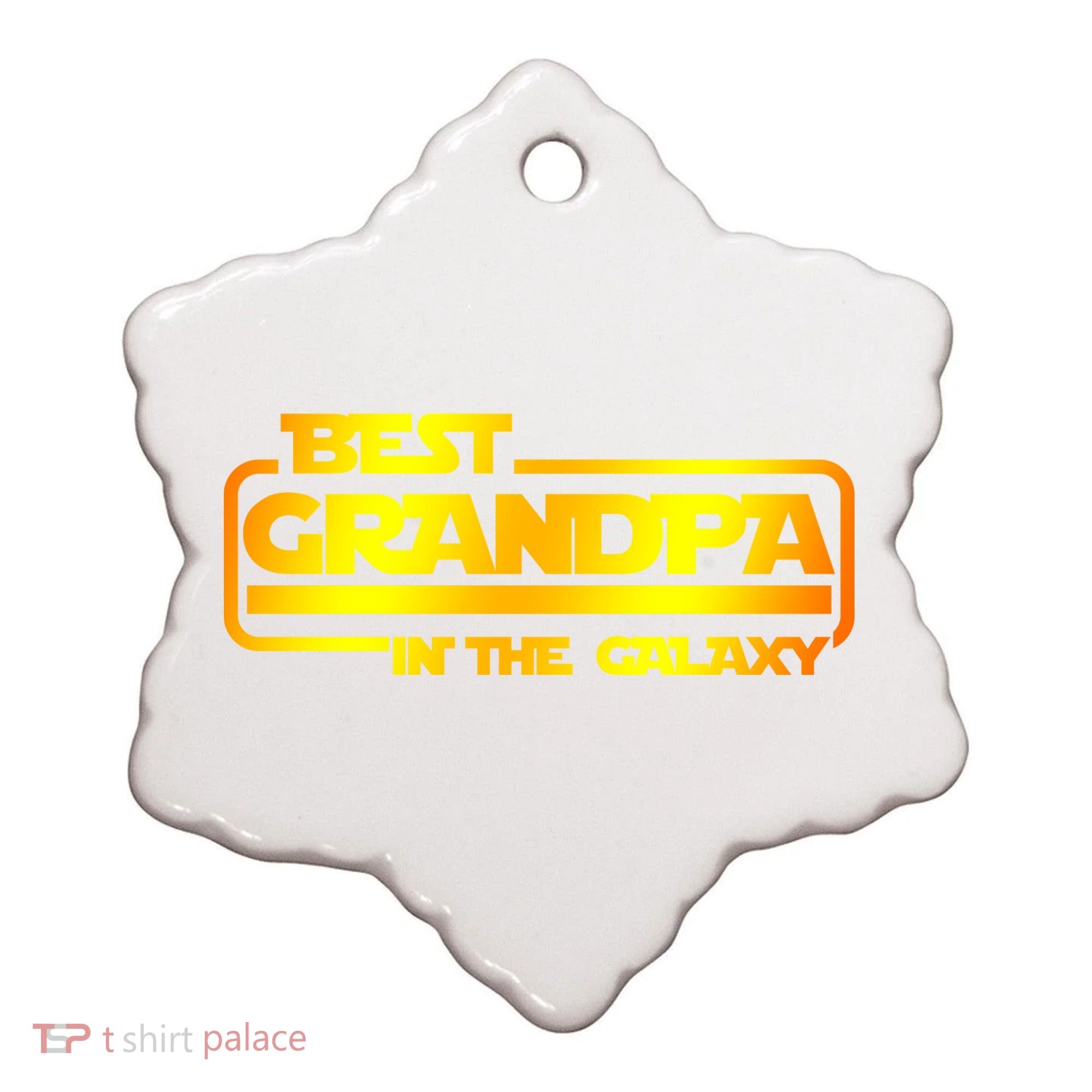 Best Grandpa In The Galaxy Funny Ceramic Ornament